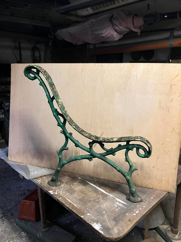 Onderstel voor tuinbank antiek in gietijzer, Tuin en Terras, Ophalen