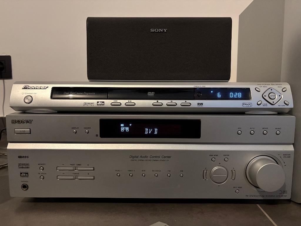 Complete Sony 5.1 Home Cinema Set + Pioneer CD/DVD-speler, TV, Hi-fi & Vidéo, Ensembles home-cinéma, Utilisé, Autres lecteurs