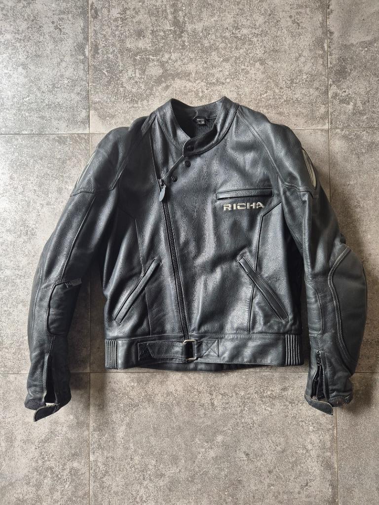 Lederen motorjas, Richa, maat 50, Ophalen, Heren, Jas | leer, Richa