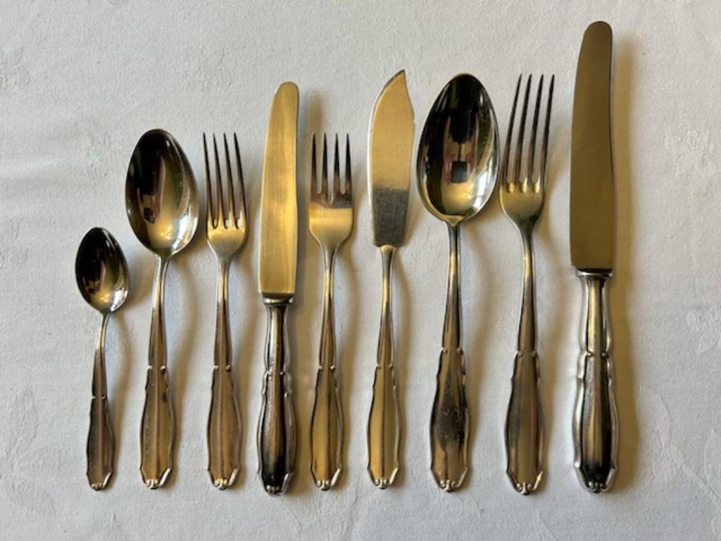 Bestek Massief zilver, OKA, Antiek en Kunst, Ophalen of Verzenden