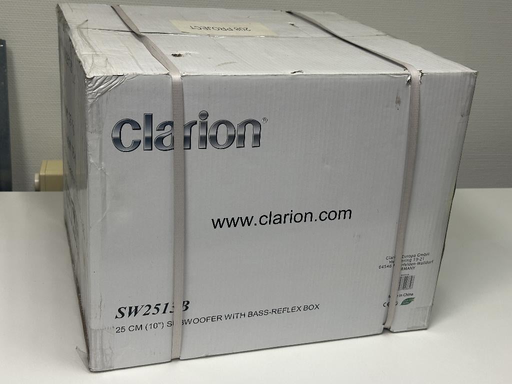 Clarion SW2513B subwoofer NIEUW, Auto diversen, Autospeakers, Ophalen of Verzenden, Nieuw