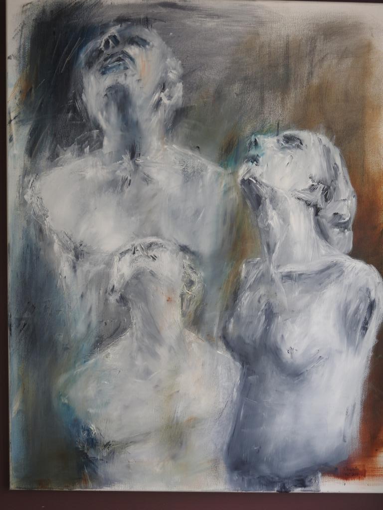 Schilderij ‘Art in the park 1’ - Olieverf op doek 100x80, Ophalen