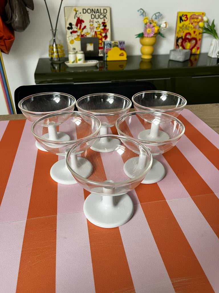 Pino Spagnolo vintage dessertglazen Biesse, Enlèvement