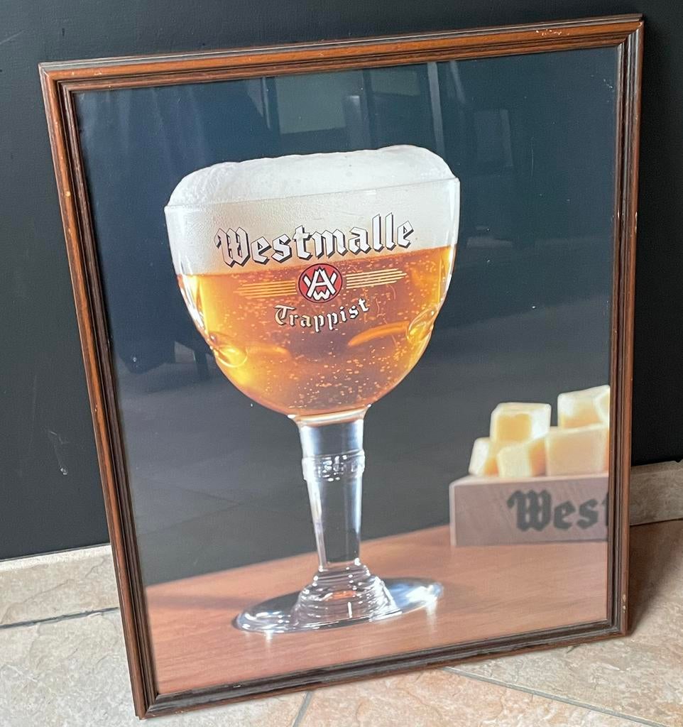 Vintage kader westmalle trapist retro mancave, Ophalen of Verzenden, Zo goed als nieuw