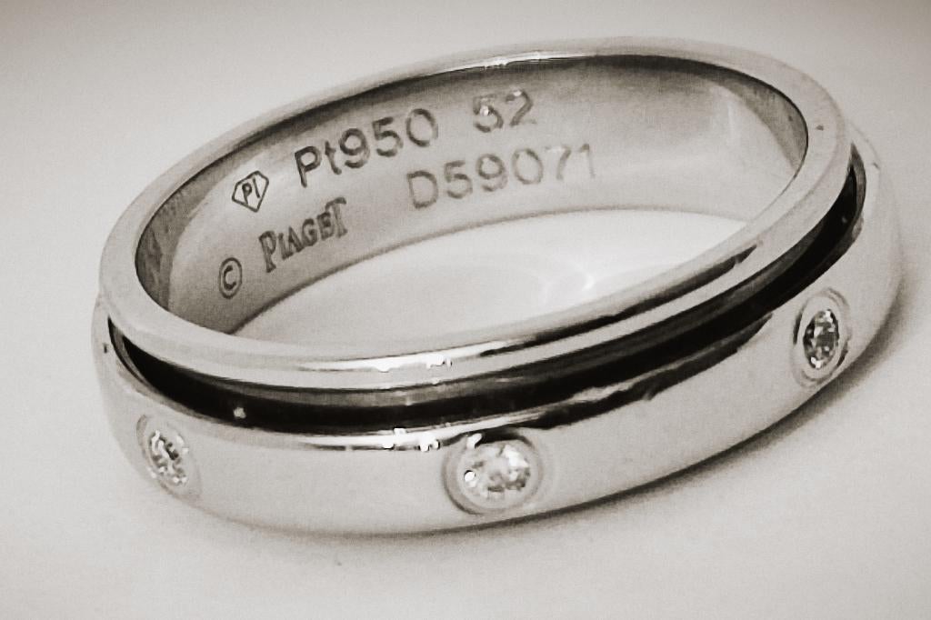 Platinum ring Piaget Possession met diamanten, Bijoux, Sacs & Beauté, Bagues, Comme neuf, Femme ou Homme, Avec pierre précieuse