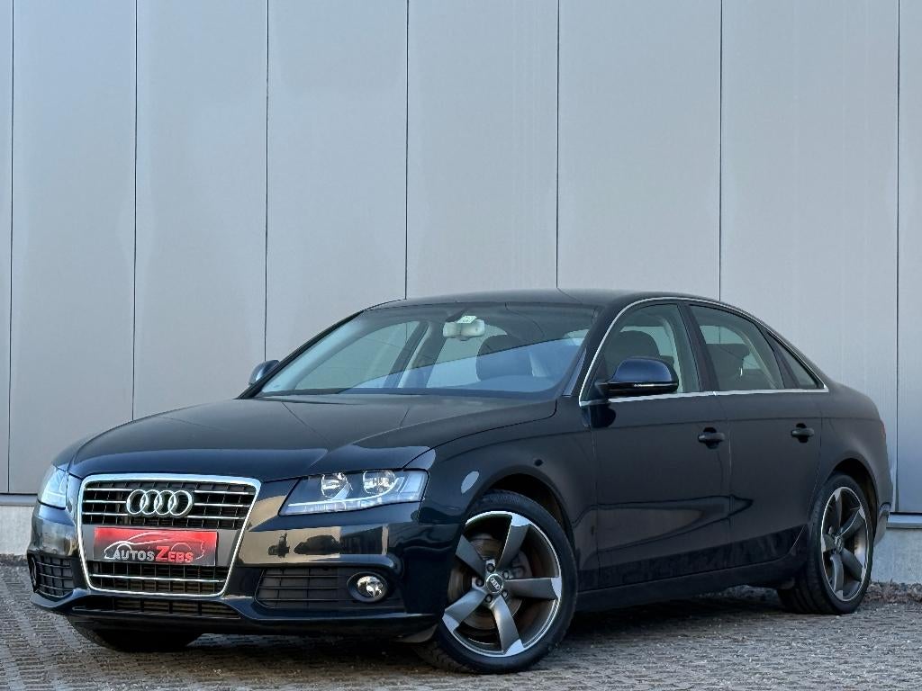 Audi A4 2.0 TDi Berline Cruise Navi Airco Leder, Auto's, 139 g/km, Zwart, 4 cilinders, A4