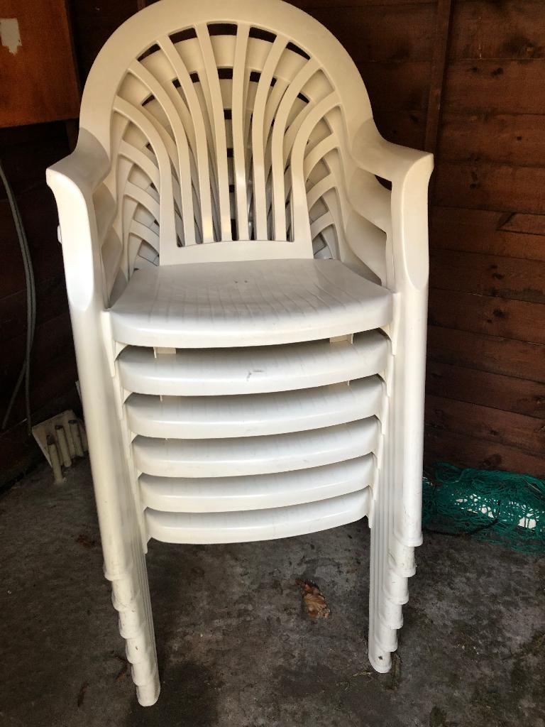 Tuinstoelen, Enlèvement, Comme neuf, Plastique, Empilable