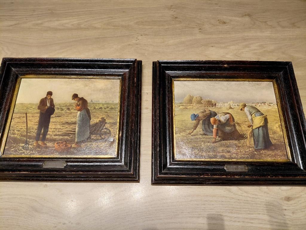 Jean-Francois Millet 2 kunstreproductie schilderijen, Enlèvement