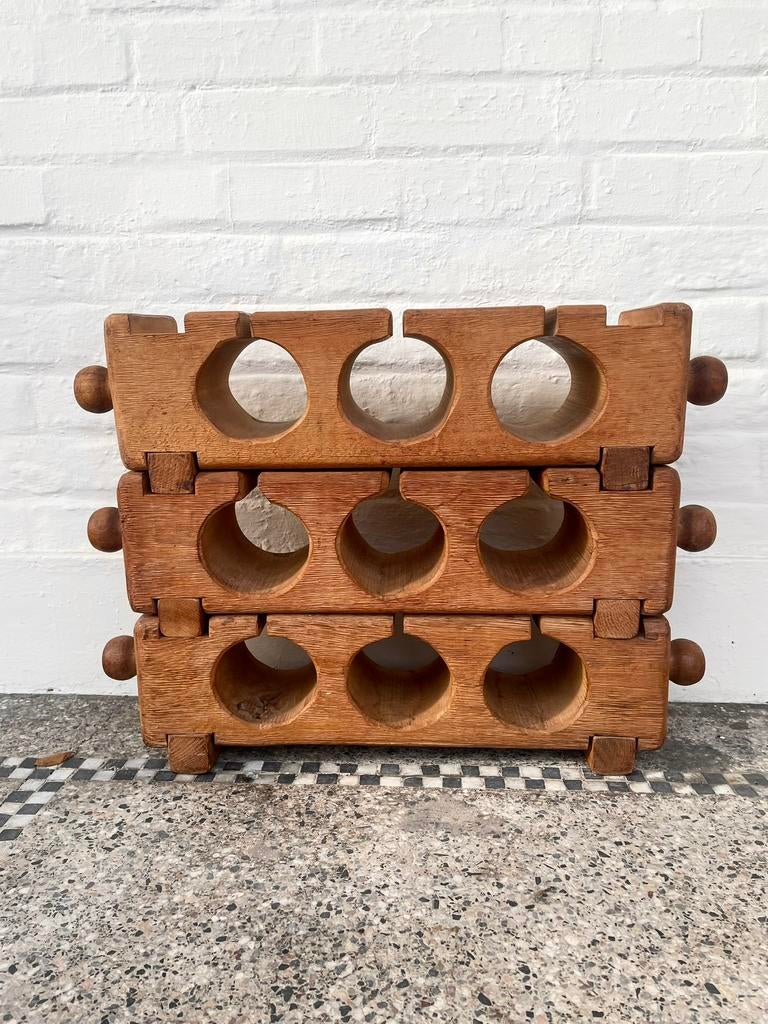 Porte-bouteilles en bois, Maison & Meubles, Accessoires pour la Maison | Porte-bouteilles, Utilisé, Bois, 5 à 15 bouteilles, Enlèvement