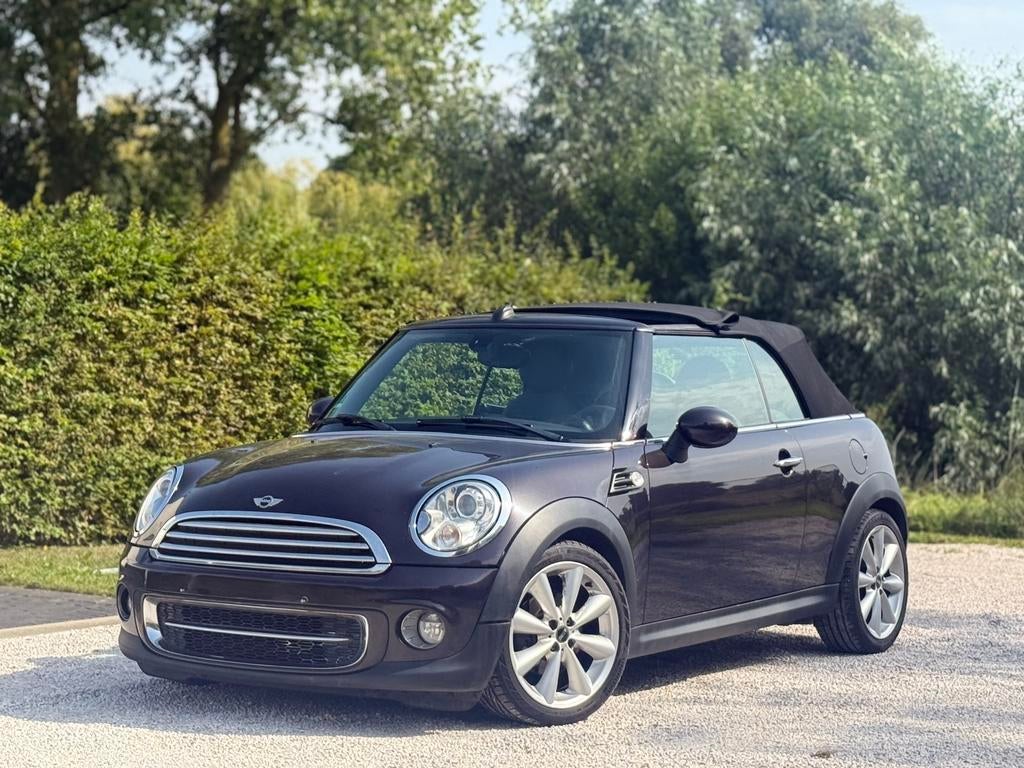 Mini cooper1.6 d cabrio2014 leder navi is al blanco gekeurd, Auto's, Leder, Particulier, Te koop, Cabrio