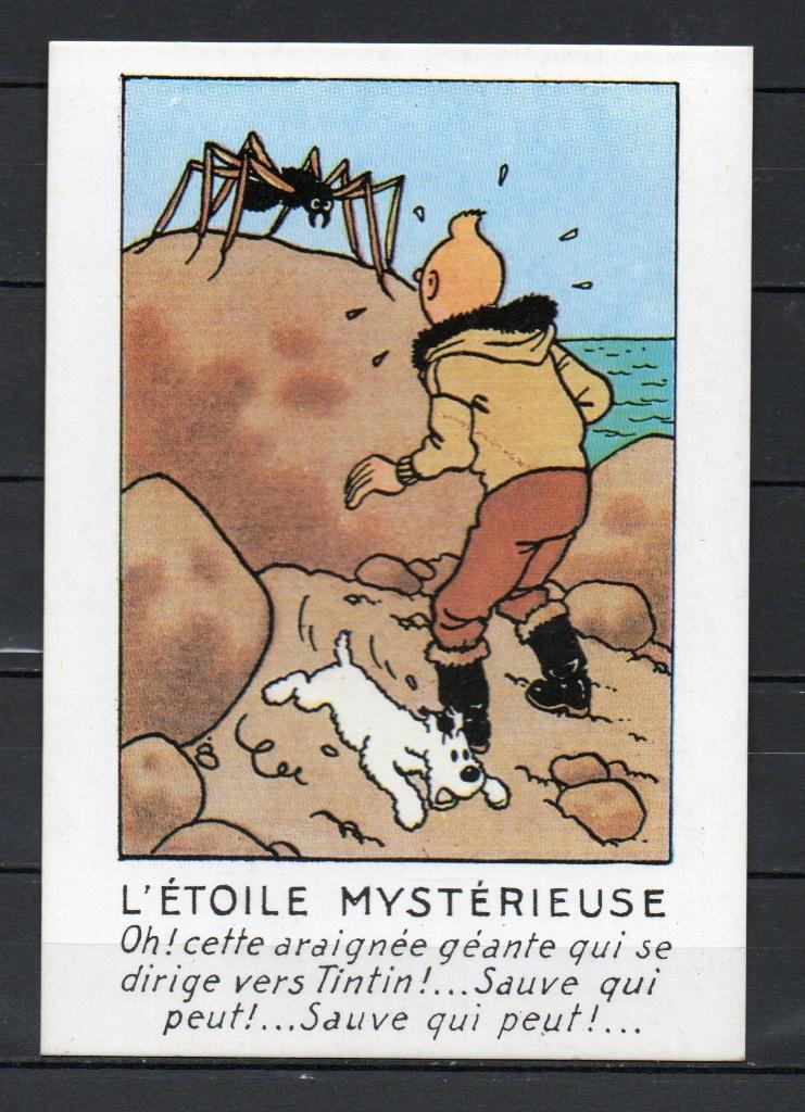 Carte postale : Hergé : Tintin/ L'étoile mystérieuse, Enlèvement