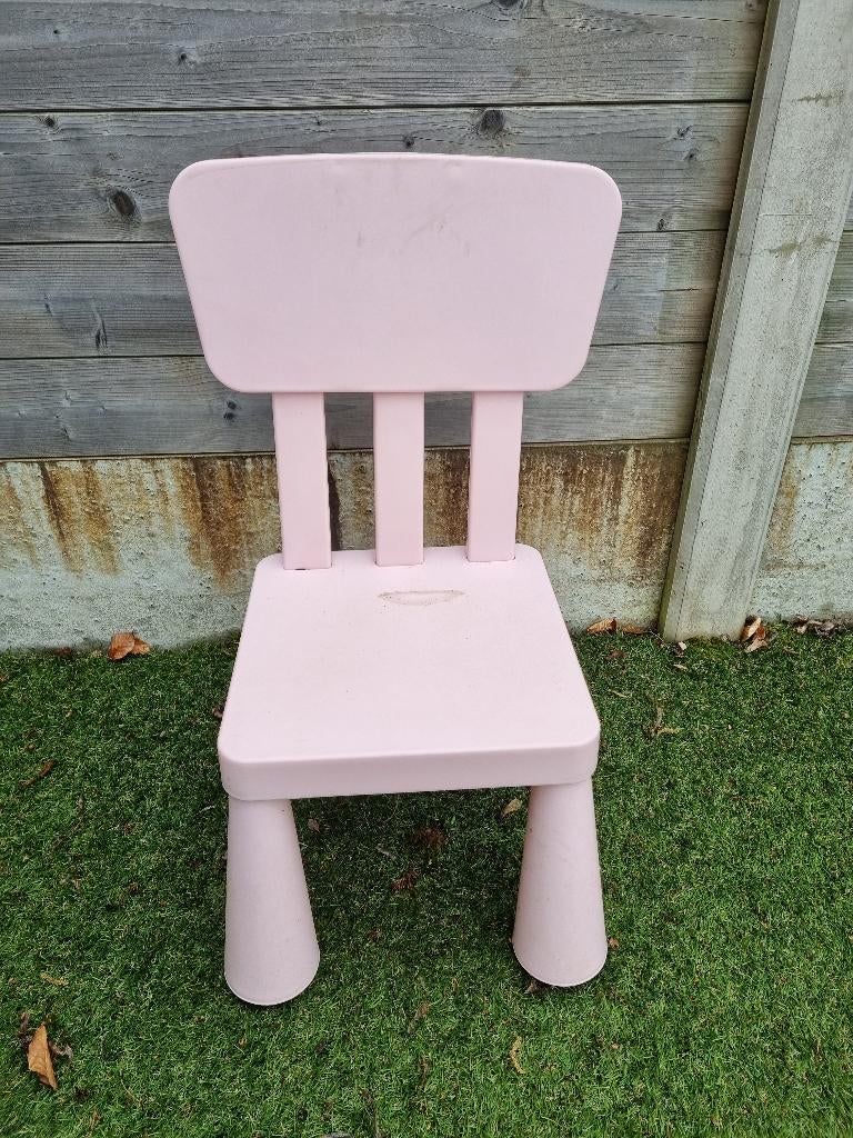 Plastic kinderstoeltje in roze, Kinderen en Baby's, Ophalen, Gebruikt, Stoel(en)