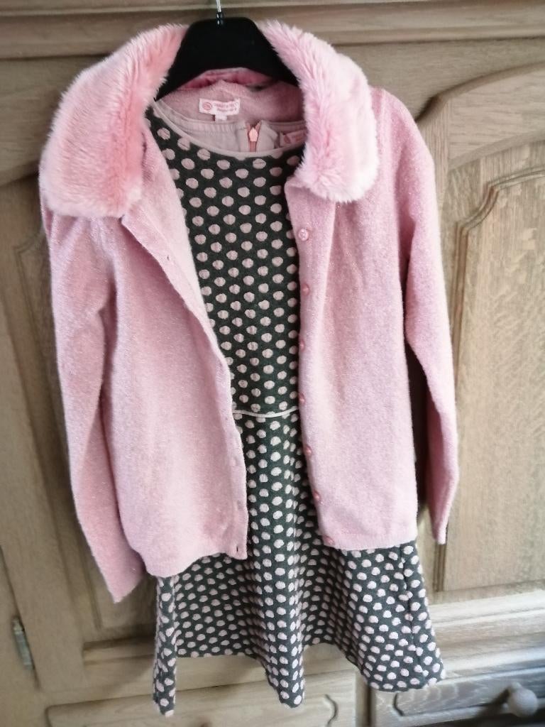 kleedje maat 140 + vest maat 146, Kinderen en Baby's, Kinderkleding | Maat 140, Ophalen of Verzenden, Zo goed als nieuw, Meisje