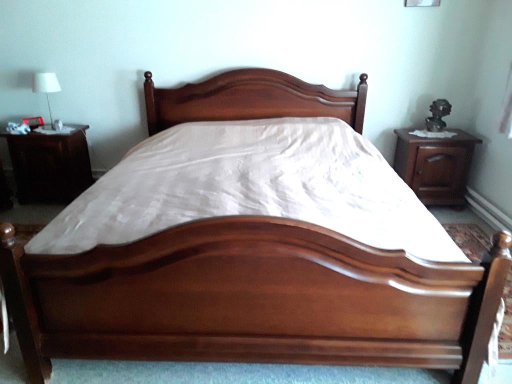 2-Persoonsbed: 2x80cm ‘Auping spiralen bodem’, Huis en Inrichting, Slaapkamer | Bedden, Ophalen, KLASSIEK, Bruin, Tweepersoons