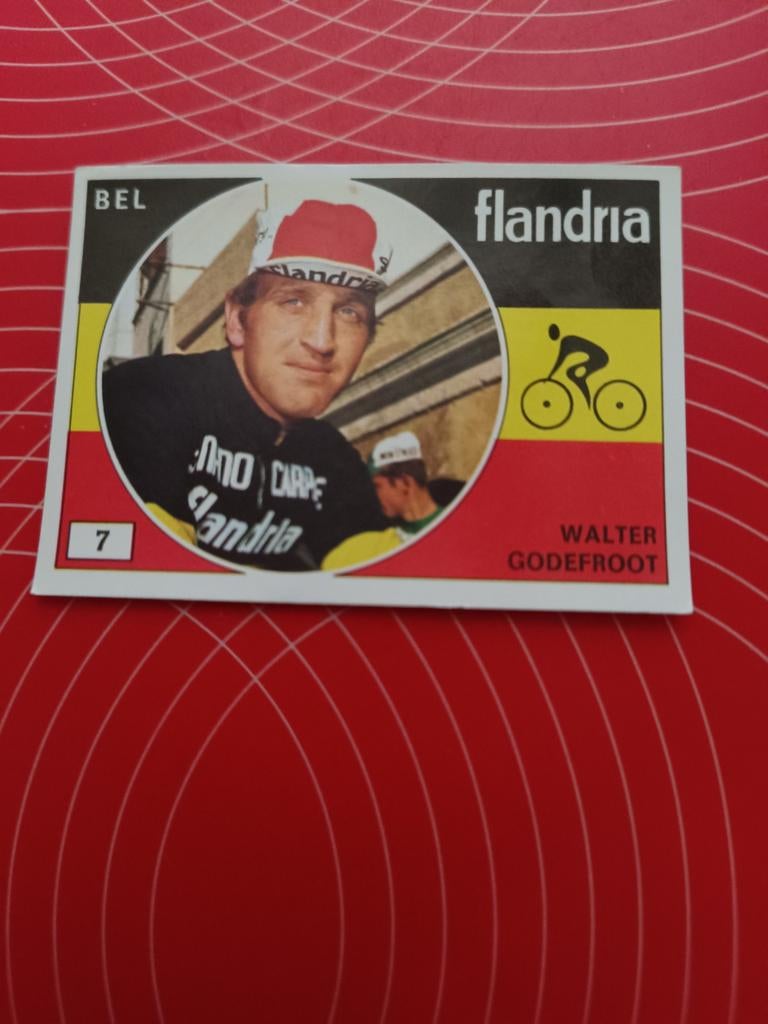Sticker Walter Godefroot Flandria Sprint 73, Enlèvement ou Envoi, Autocollant