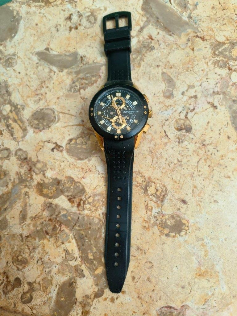 Herenhorloge Mundo AM6105 Chrono van Aeromeister, Handtassen en Accessoires, Overige materialen, Polshorloge, Overige materialen