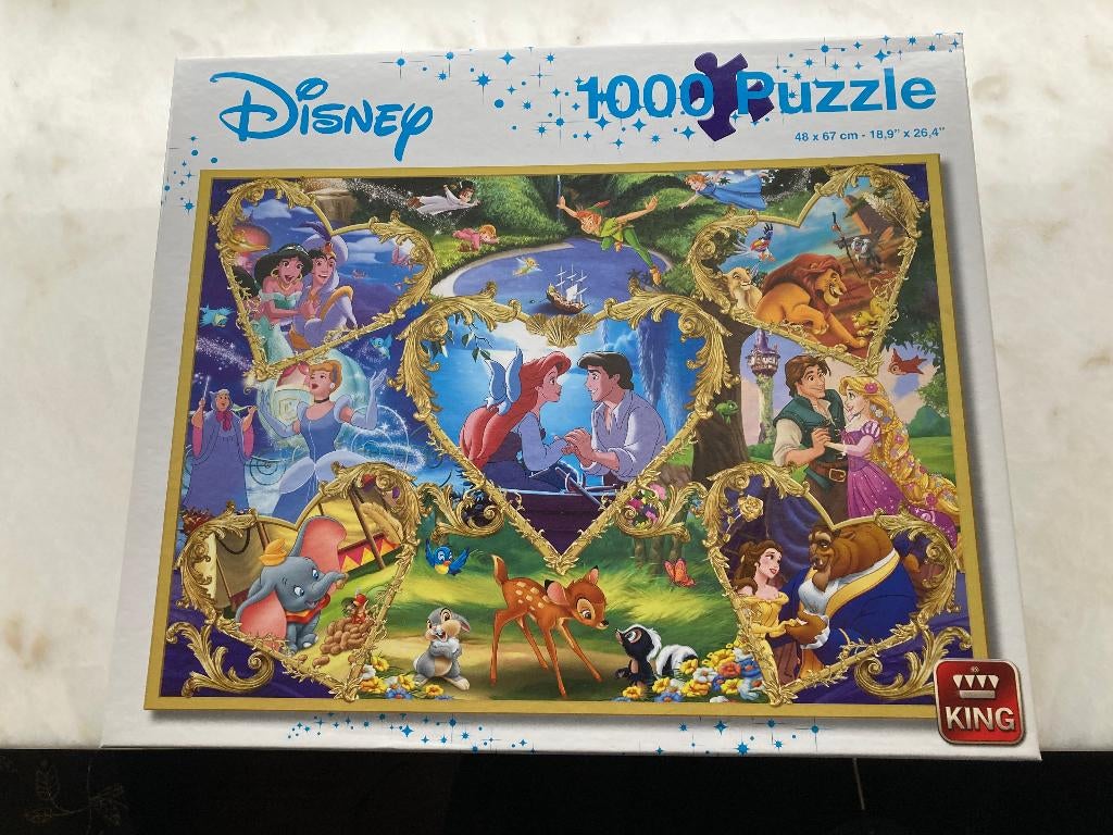 Disney puzzel, 1000 stukjes, merk King, Ophalen of Verzenden, 500 t/m 1500 stukjes, Zo goed als nieuw, Legpuzzel
