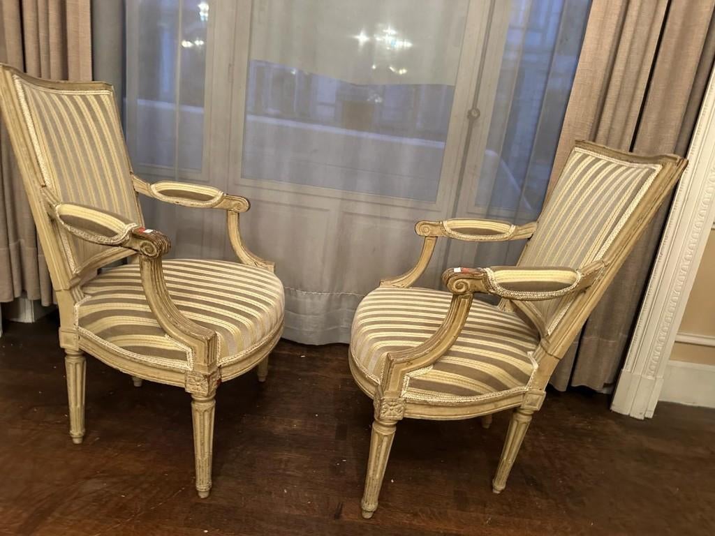 paire de fauteuils Louis XVI, Antiquités & Art, Enlèvement