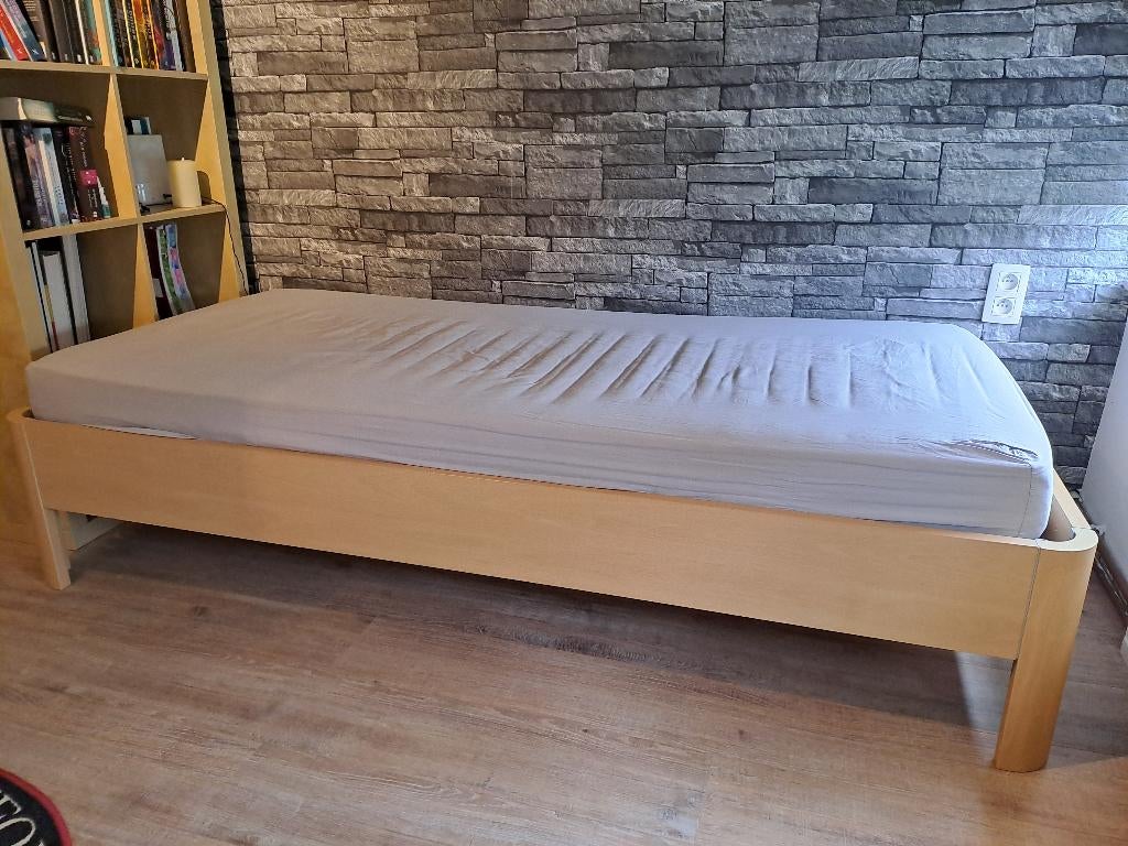 Lit, Maison & Meubles, Chambre à coucher | Lits, 90 cm, Brun, Enlèvement, 200 cm