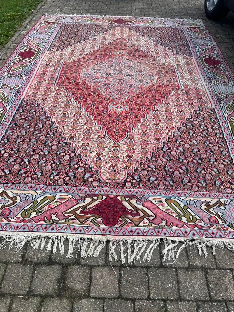 Perzische handgeknoopt Gelim tapijt IRAN ( Senneh), Ophalen, Gebruikt, Rechthoekig