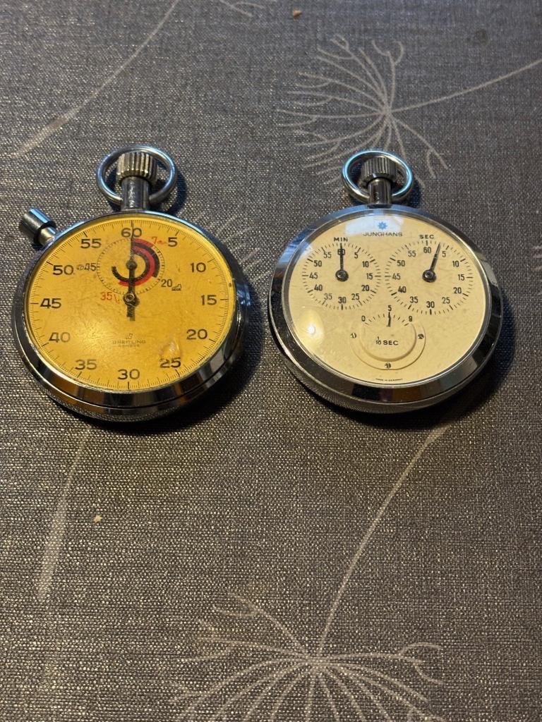 Breitling 1961 et Junghans Cal. 628 (ne fonctionnent pas), Enlèvement, Utilisé, Blanc, Breitling et Junghans
