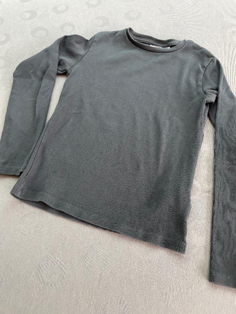T-shirt kids - lange mouw - grijs, Kinderen en Baby's, Kinderkleding | Maat 140, Ophalen, Fish & Chips, Jongen of Meisje, Zo goed als nieuw