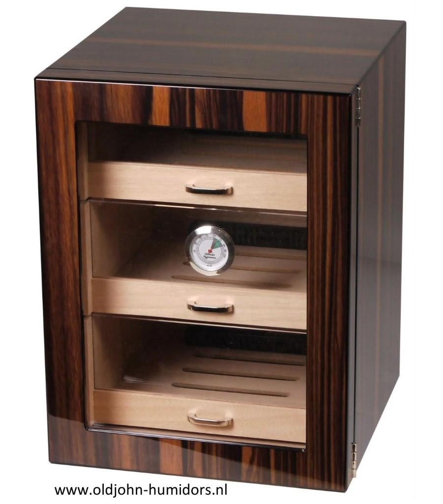 HUMIDOR KABINET MAKASSAR FINISH HI-GLOSS 120 SIGAREN     h90, Verzenden, Nieuw, Tabaksdoos of Verpakking