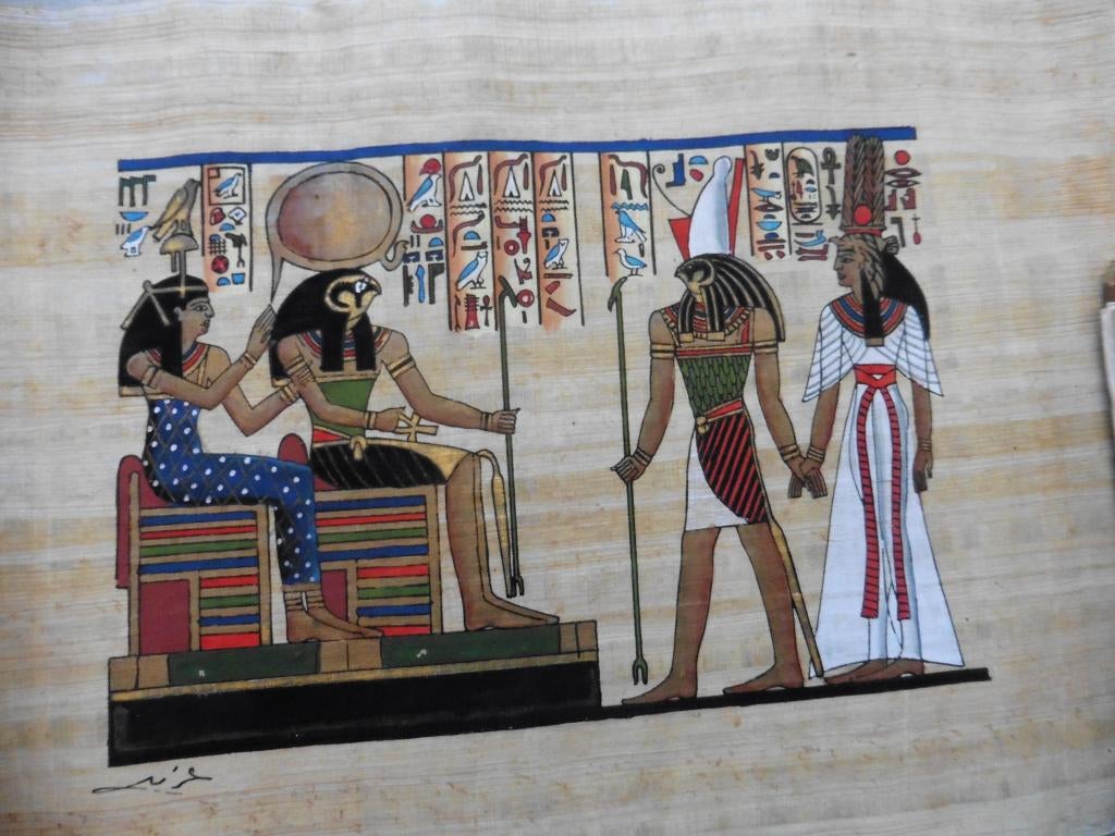 Prachtige handgemaakte papyrus, gekocht in Egypte, Ophalen of Verzenden, Nieuw