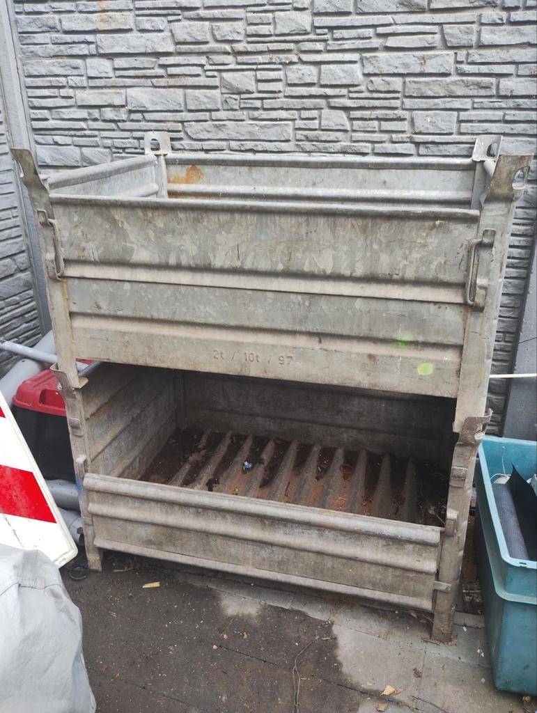 Materiaalbakken opslag en stapelbakken 3x, Bricolage & Construction, Boîtes à outils, Enlèvement