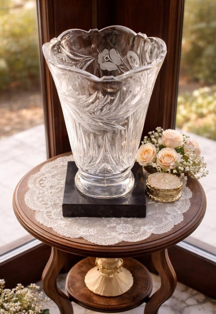Vase en cristal vintage, Enlèvement ou Envoi
