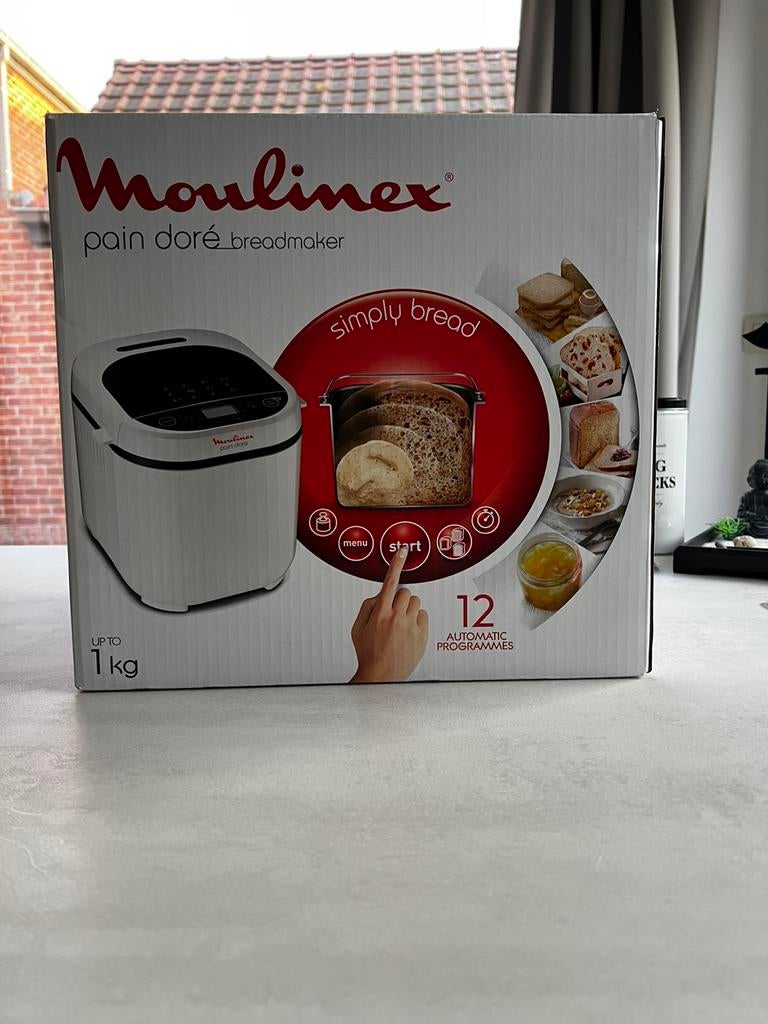 Broodbakmachine Moulinex Pain Doré + GARANTIE!, Met timer, Meer dan 10 programma's, 800 tot 1200 gram deeg, Ophalen of Verzenden