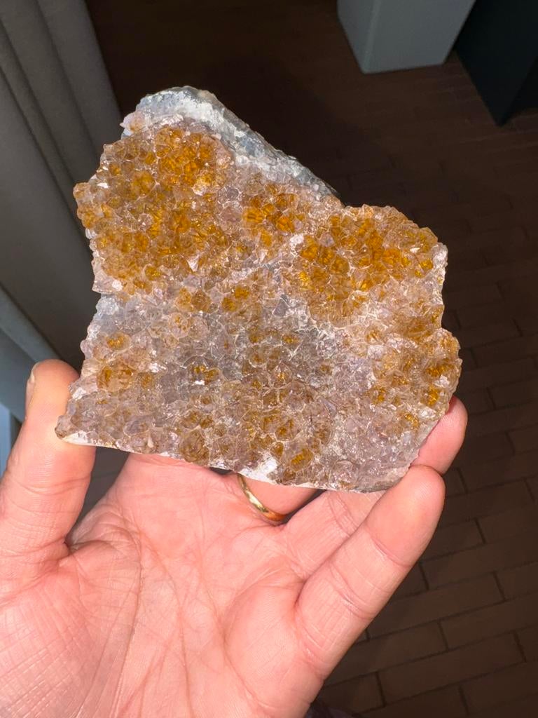 Améthyste violette avec citrine, Collections, Enlèvement ou Envoi