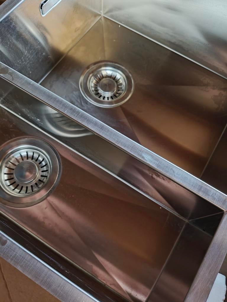 Nieuwe spoelbak Alpha RVS 1534 inleg/vlak&onderbouw, Huis en Inrichting, Keuken | Keukenelementen, Ophalen, Nieuw, 50 tot 100 cm