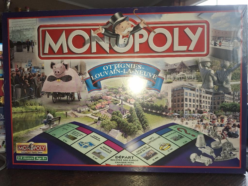 MONOPOLY OTTIGNIES LOUVAIN LA NEUVE neuf, Cinq joueurs ou plus, Enlèvement ou Envoi, Neuf, Hasbro