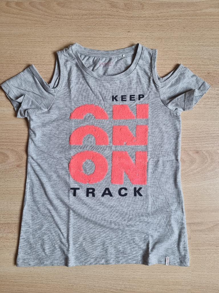 Chemise grise à découpes - tailles 152-158, Enfants & Bébés, Vêtements enfant | Taille 158, Comme neuf, Fille, Chemise ou À manches longues