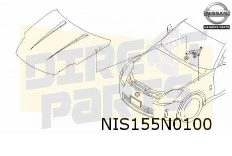 Nissan 350Z (-1/07) motorkap (te spuiten) Origineel! F5100CD, Auto-onderdelen, -, -, Nieuw, -