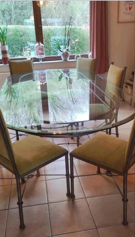 Table et chaises salle à manger 250€, Enlèvement, Bois