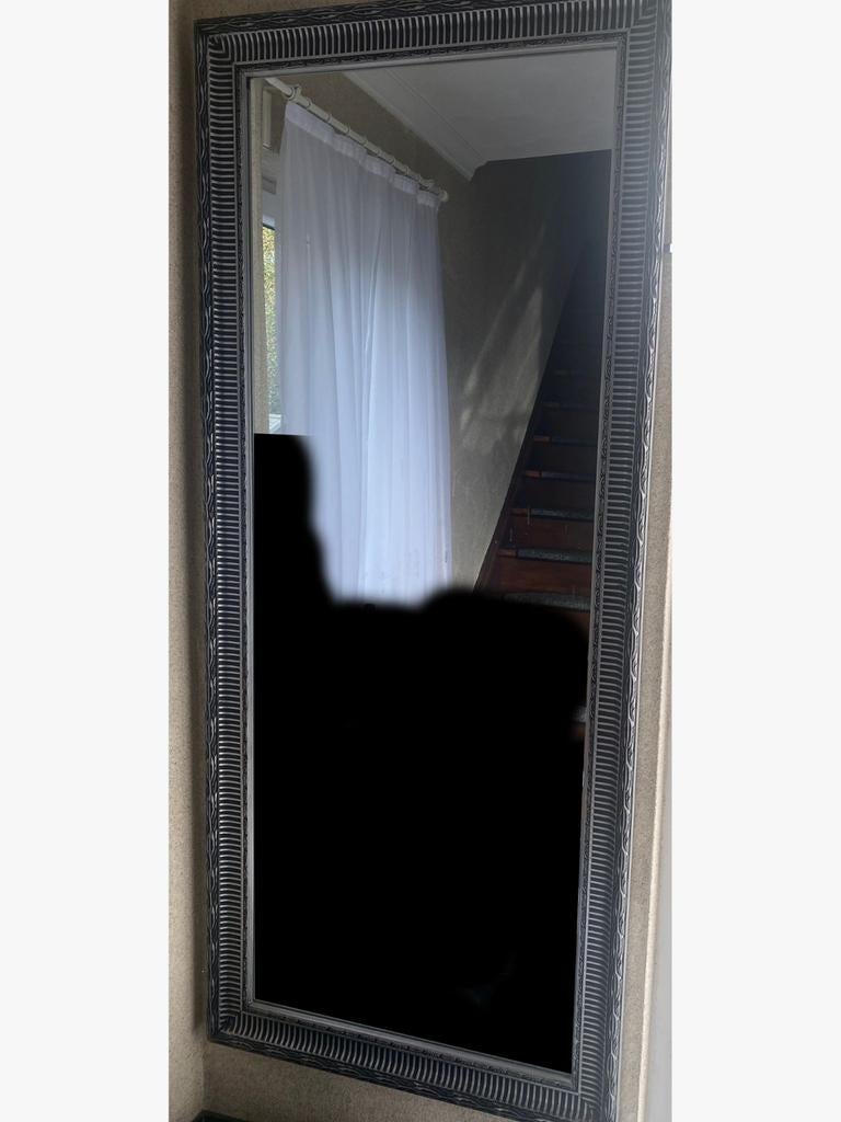 Spiegel - grijs/zwart 80x180, Huis en Inrichting, Woonaccessoires | Spiegels, Ophalen, Zo goed als nieuw