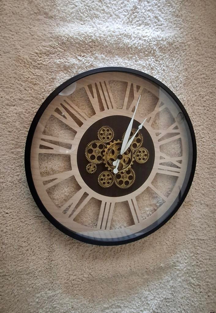 Stijlvolle Design Wandklok, Ophalen, Zo goed als nieuw, Analoog, Wandklok