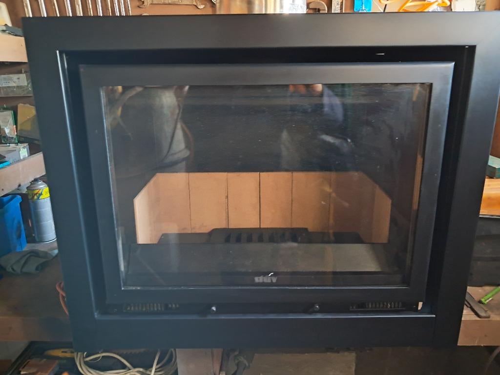 Stuv 1570 houtkachel, Huis en Inrichting, Ophalen, Houtkachel, Zo goed als nieuw, Inbouw