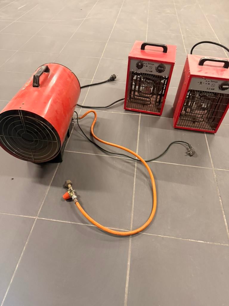 Verwarmingsunits – 3.3 kW elektrische kachels + gaskachel, Bricolage & Construction, Chauffage & Radiateurs, Comme neuf, Enlèvement