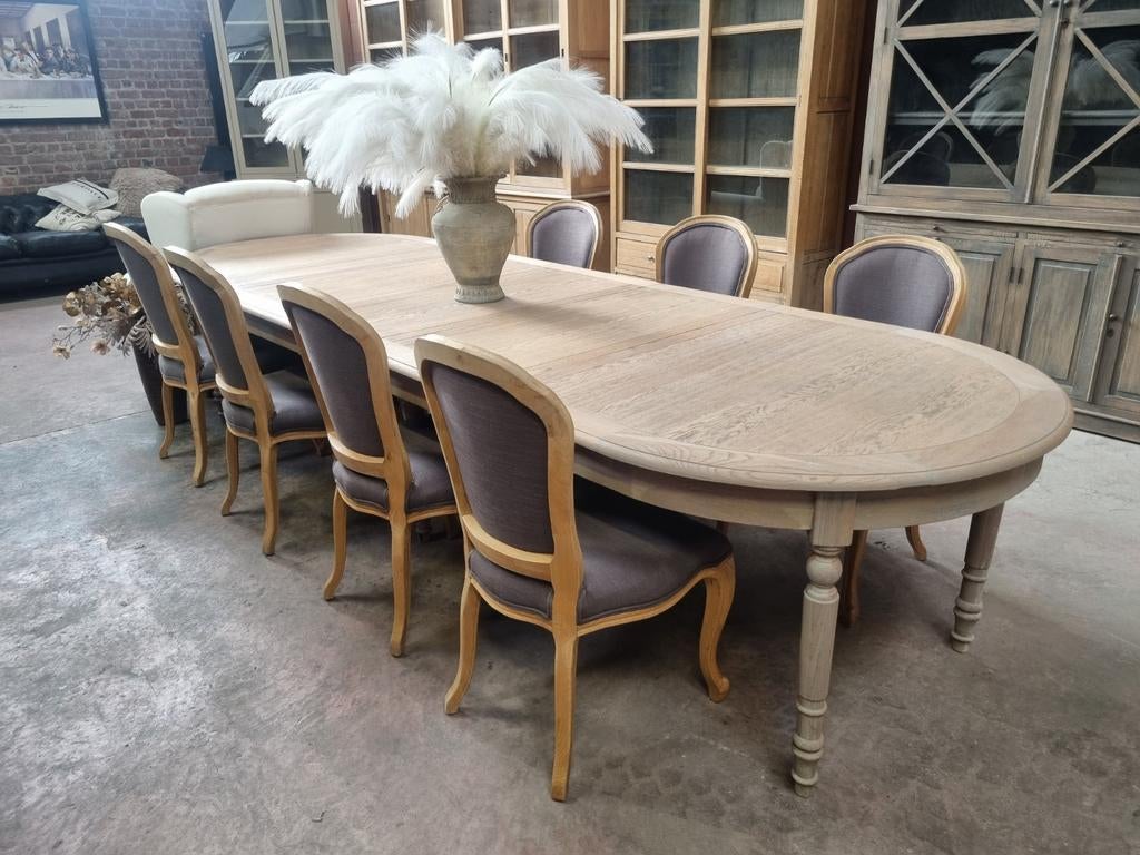 Table à manger en chêne art:37/26, Maison & Meubles, Tables | Tables à manger, Utilisé, 100 à 150 cm, 200 cm ou plus, Cinq personnes ou plus