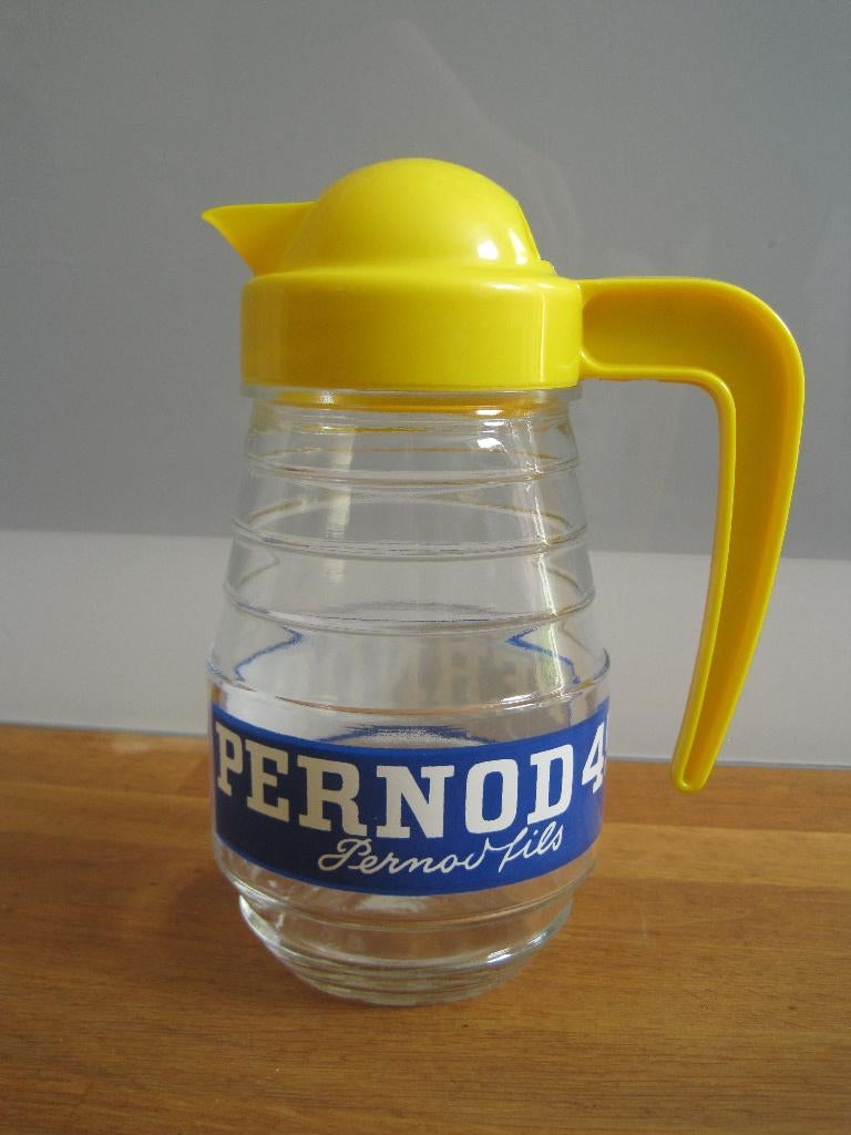Glazen schenkkan Pernod 45, Ophalen of Verzenden, Gebruikt, Glas, Glas of Glazen