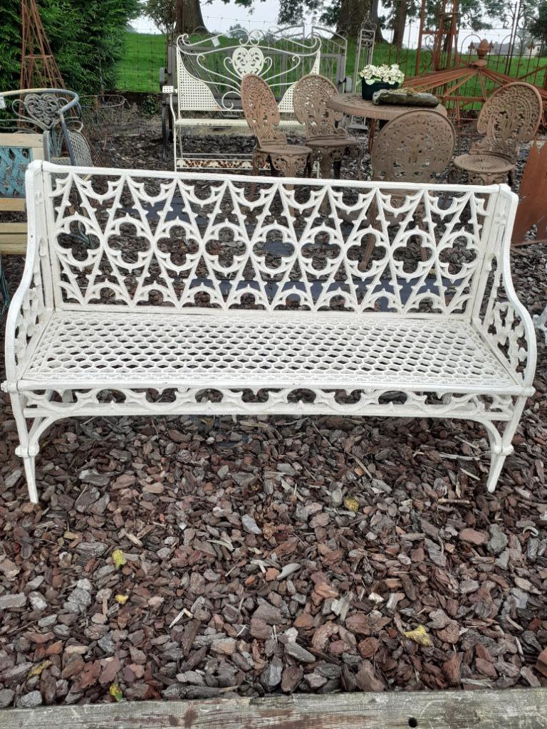 SUPERBE BANC DE JARDIN EN FONTE PATINEE, Enlèvement, Utilisé, Autres matériaux