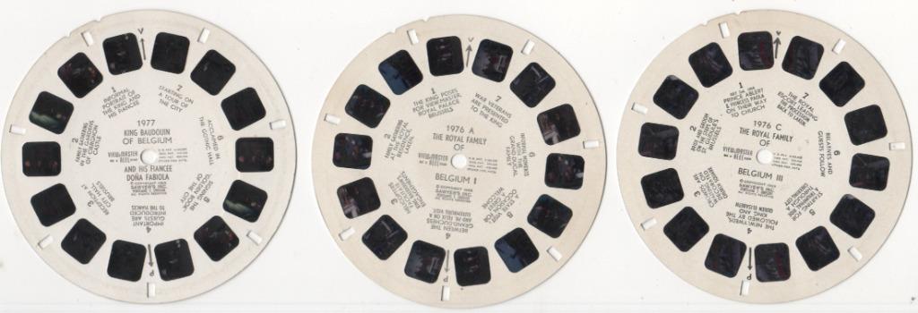 View-master Roi Baudouin et Reine Fabiola 9 disques, Antiquités & Art, Enlèvement ou Envoi