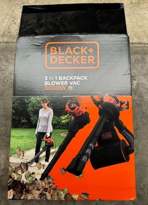 Black + Decker BEBLV300-QS bladblazer gesnoerd NIEUW, Tuin en Terras, Ophalen, Met opvangzak, Black&decker, Elektrisch