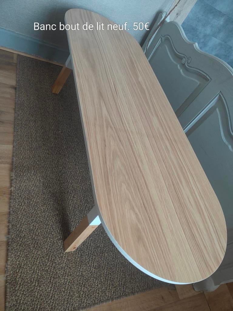 Banc bout de lit nouveau. 40€, Maison & Meubles, Enlèvement, Neuf, Ovale