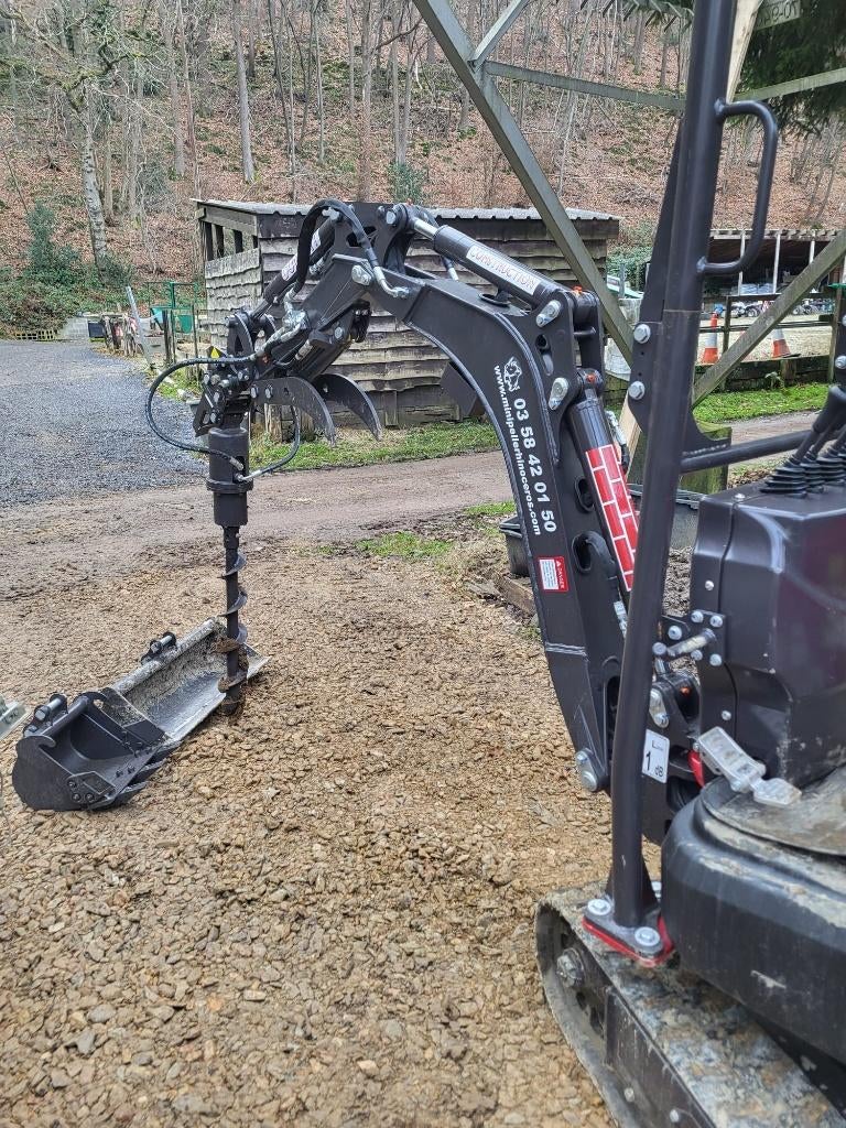 petit terrassement avec bacs et tarières, Enlèvement