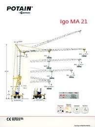 Torenkraan /  snelmontagekraan potain ma 21, Ophalen of Verzenden, Kraan