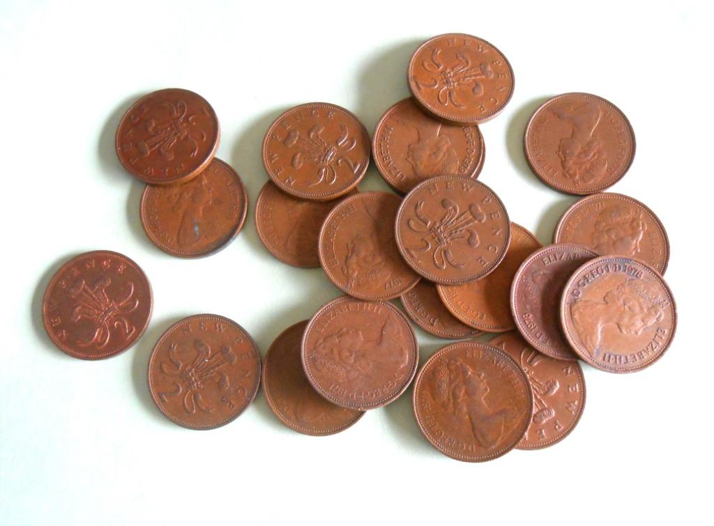 Engelse munten -  van new pence - verschillende jaren, Ophalen of Verzenden, Overige landen, Losse munt